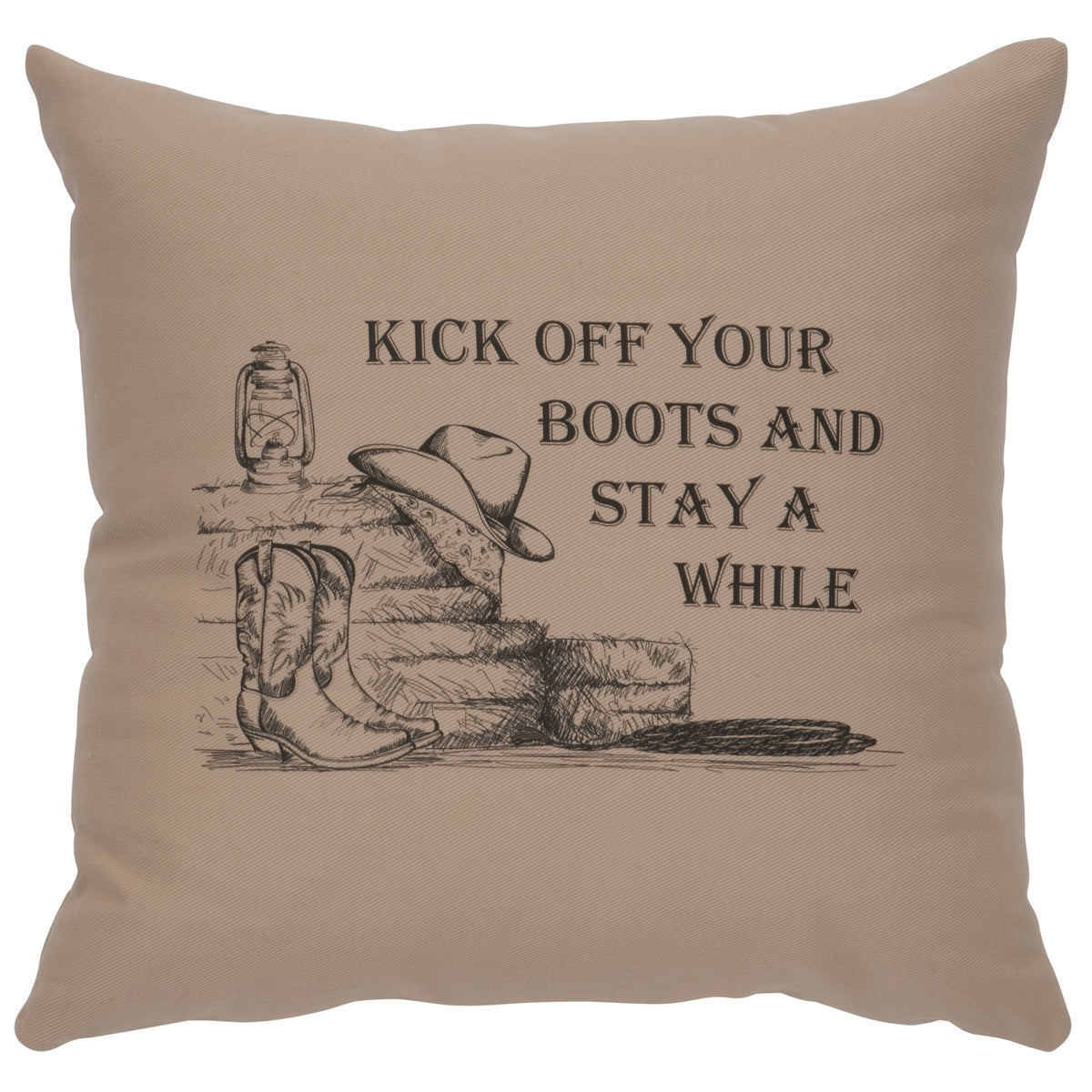 "Kick off Boots" Image Pillow - Cotton Alabaster by Wooded River