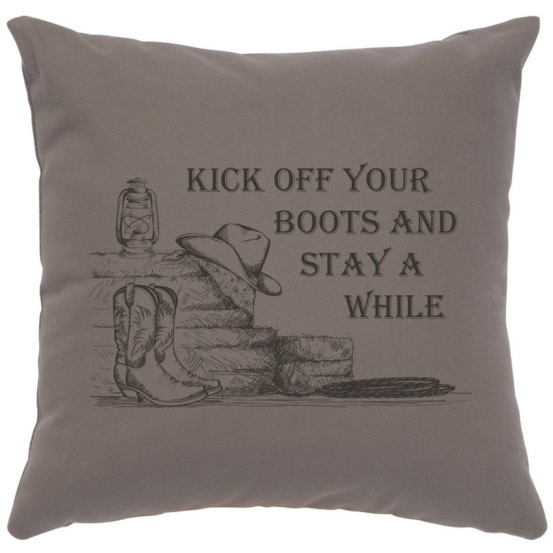 "Kick off Boots" Image Pillow - Cotton Chrome
