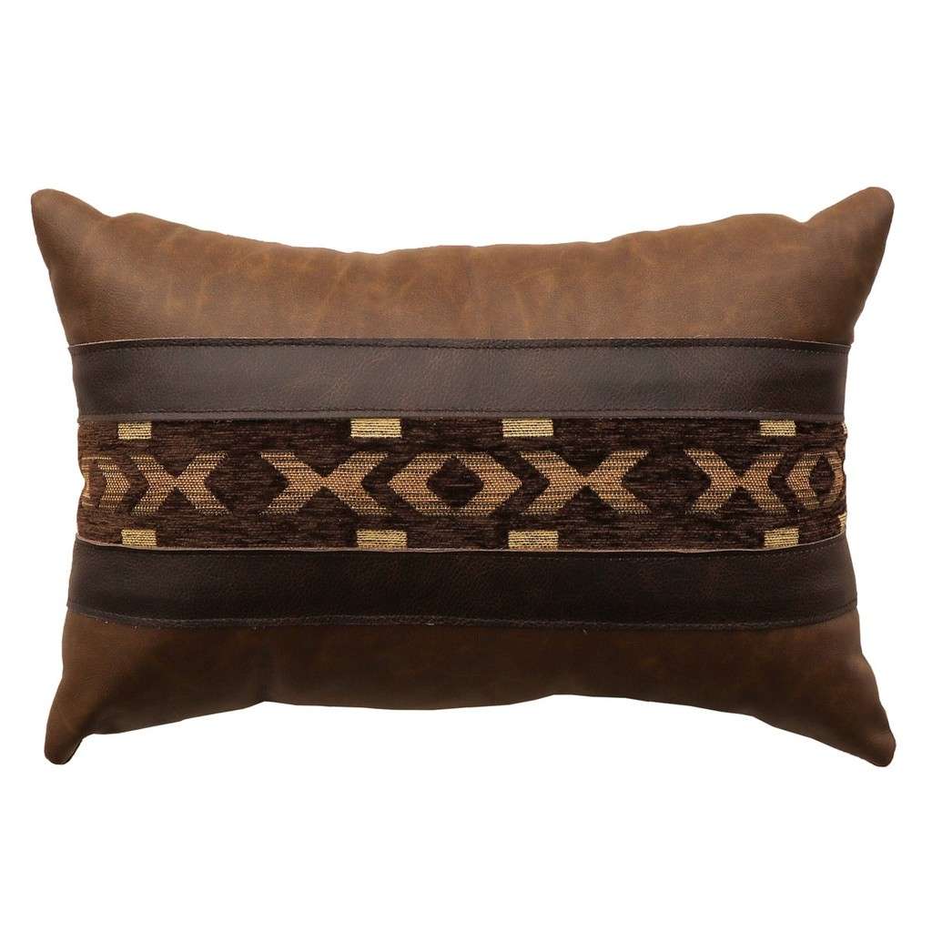 Hitchin' Post Leather Pillow - 12x18 Retreat Home Furniture