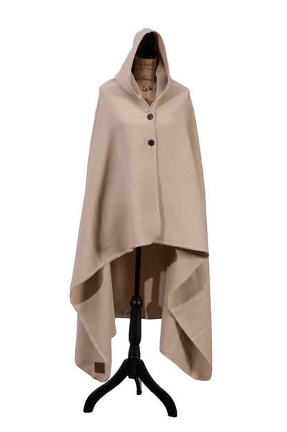 Solid Creme Hooded Throw by Wooded River
