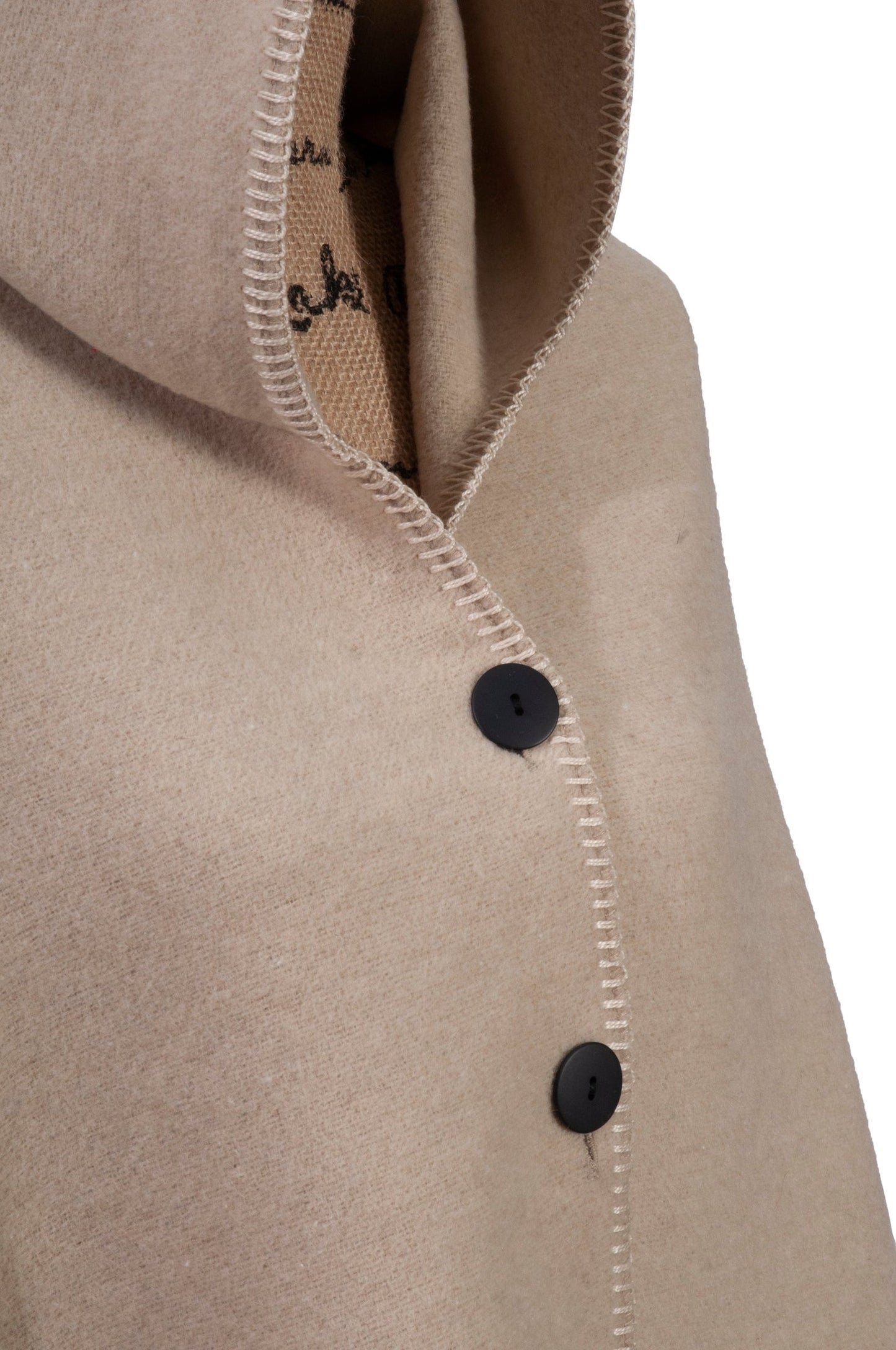 Solid Creme Hooded Throw by Wooded River