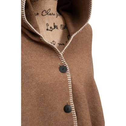 Solid Camel Hooded Throw