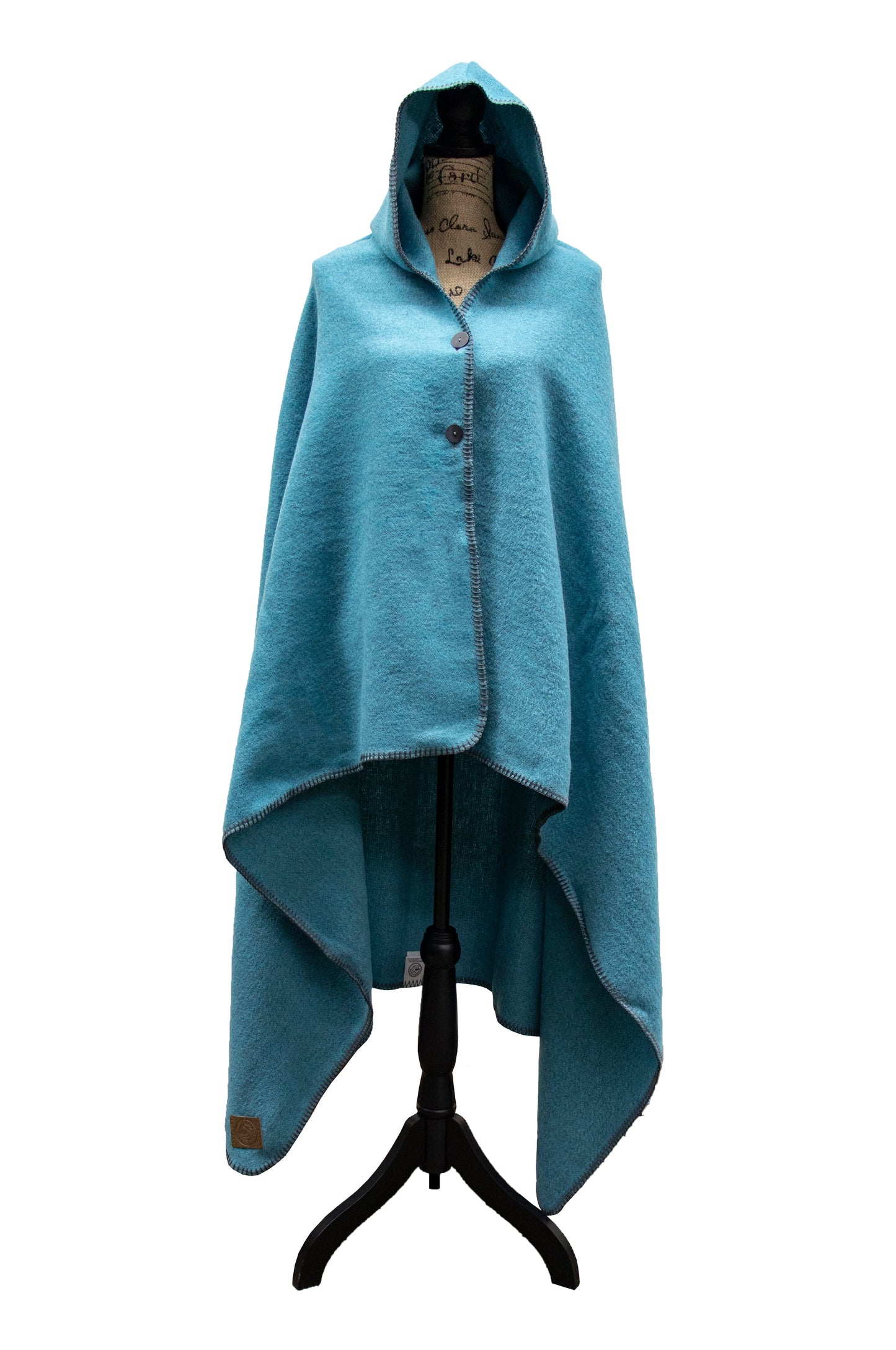 Solid Turquoise Hooded Throw by Wooded River
