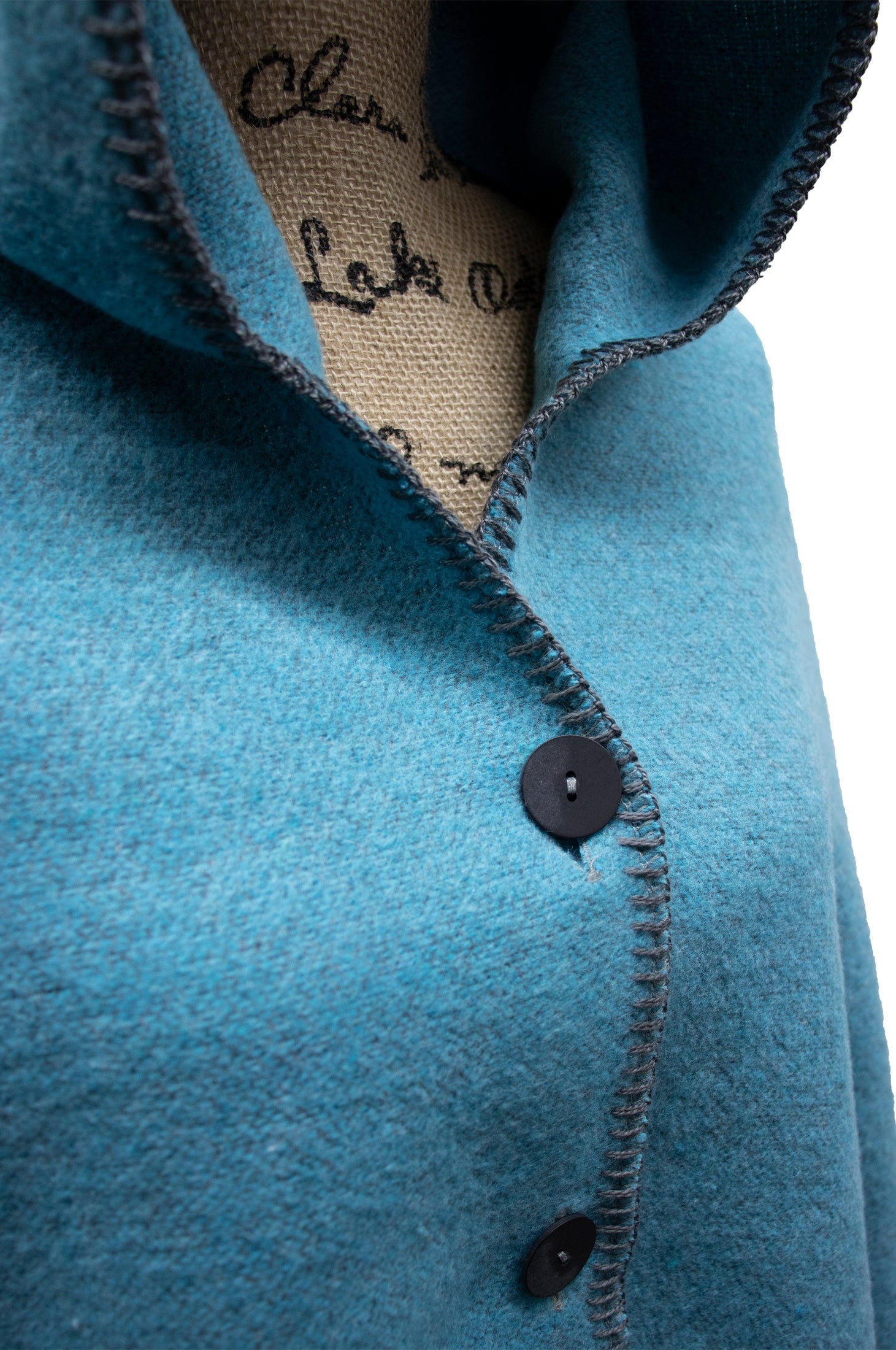 Solid Turquoise Hooded Throw by Wooded River