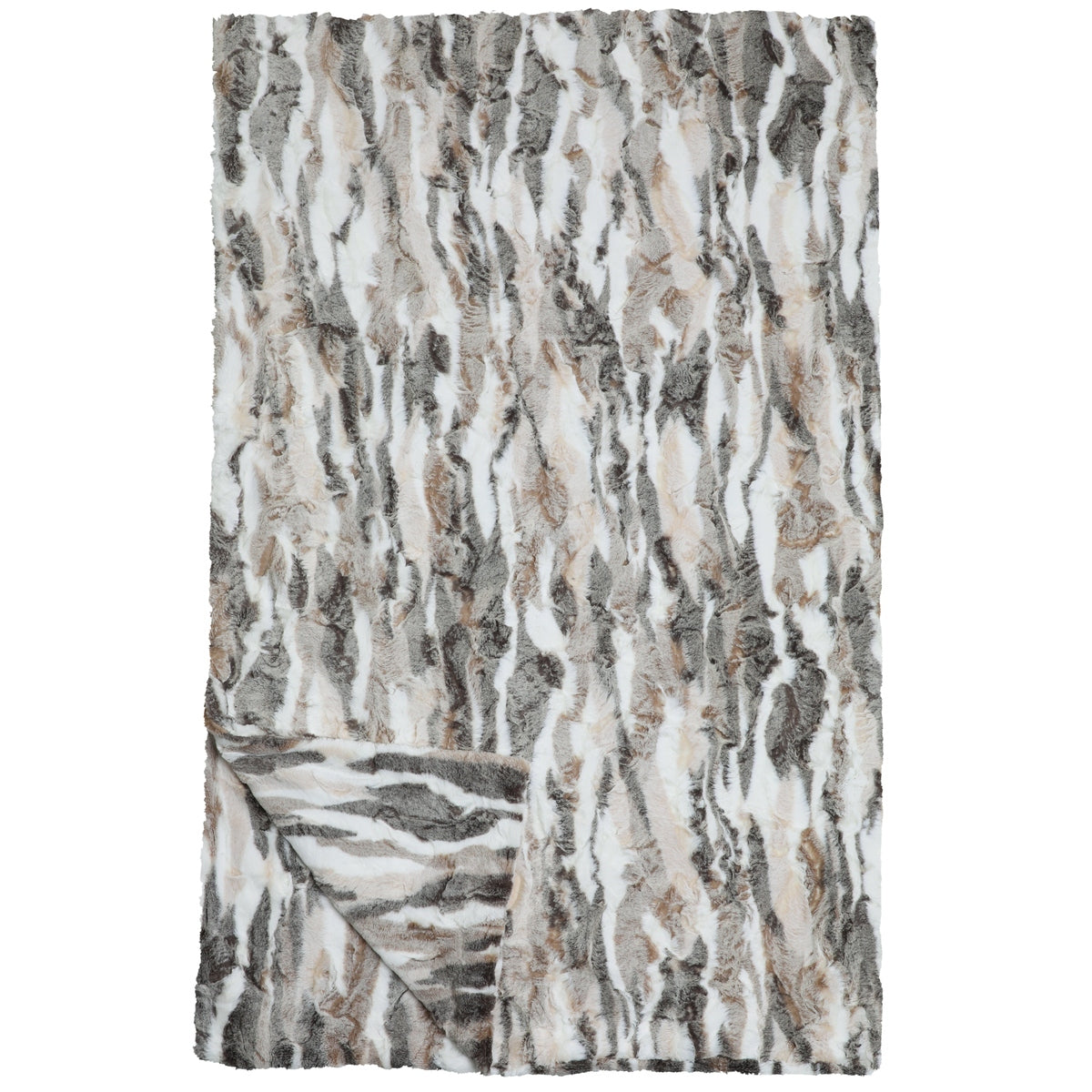 Wooded River Himalayan Faux Fur Throw - Thumbnail 2