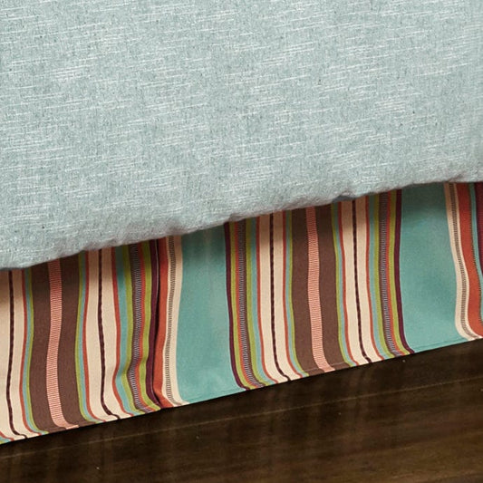 Serape Turquoise Bed Skirt