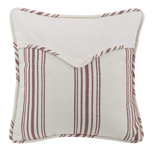 Prescott Red Stripe Envelope Throw Pillow
