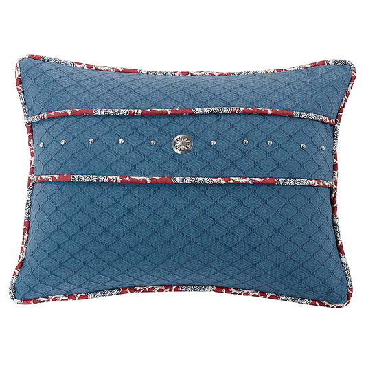 Blue Concho & Stud Trim Pillow