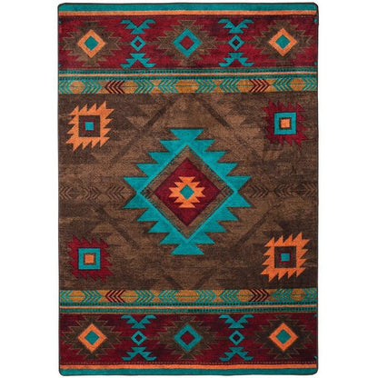 Whisky River Turquoise Rug – cabin lodge area rug