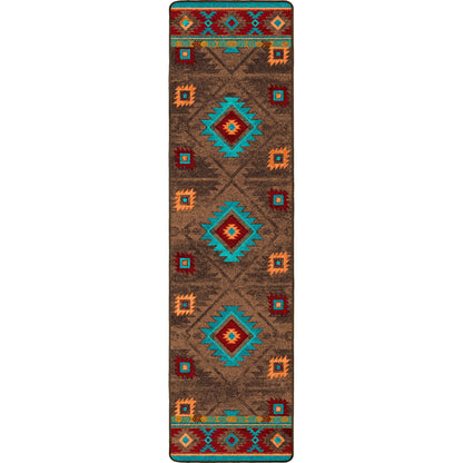 Whisky River Rug – Turquoise – close up