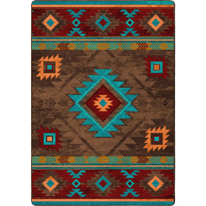 Whisky River Rug – Turquoise – cabin lodge area rug