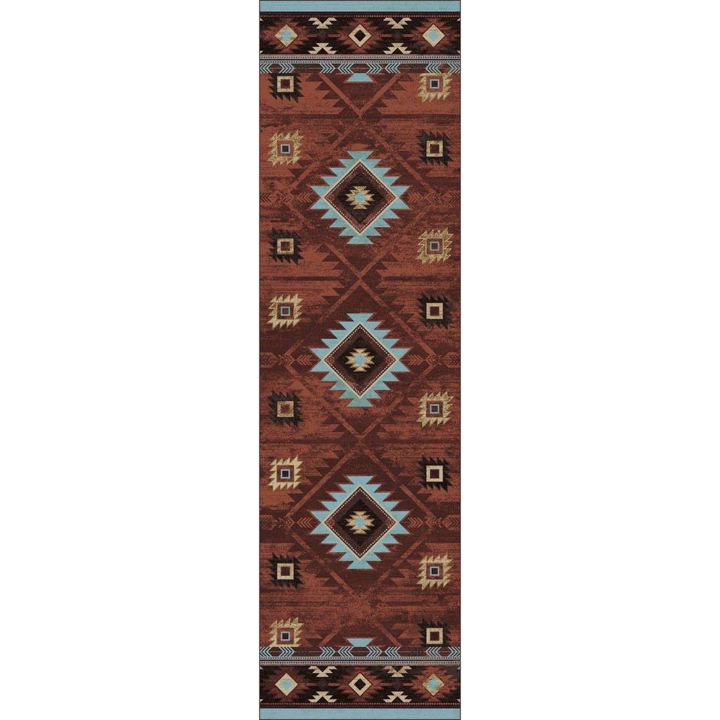 Whisky On The River - Rust-CabinRugs Southwestern Rugs Wildlife Rugs Lodge Rugs Aztec RugsSouthwest Rugs