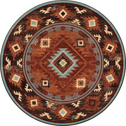 Whisky River Rug – Rust – alternate view