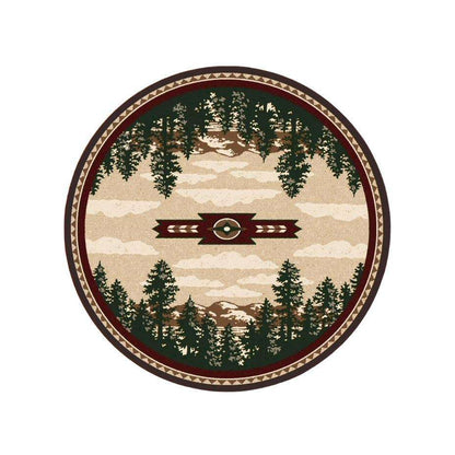 Wilderness Calls Rug – Wine – room setting