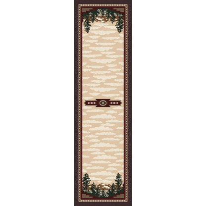 Wilderness Calls Rug – Wine – cabin lodge area rug