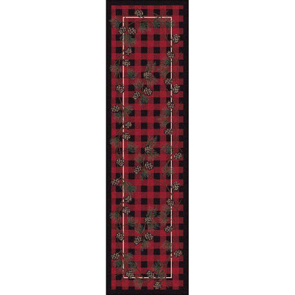 Wooded Forest Rug – Red – detail view