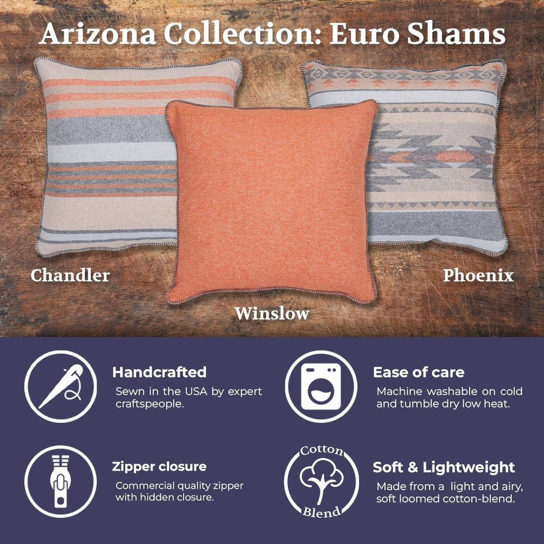 Arizona Cotton Euro Shams Details
