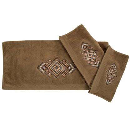 Sedona Embroidered Aztec Towel Set, 3 Pc