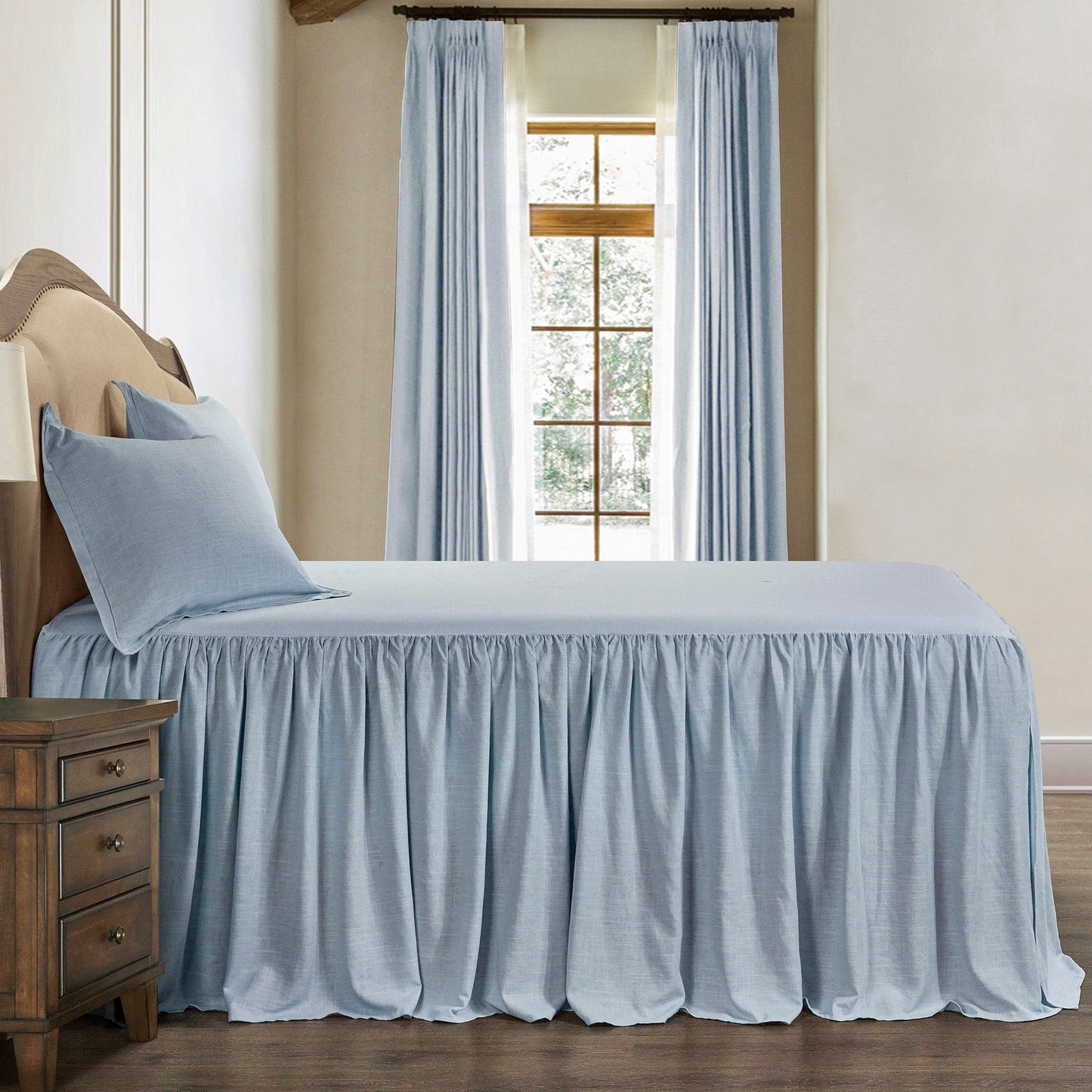 Luna Washed Linen Bedspread Set, 2 Pc