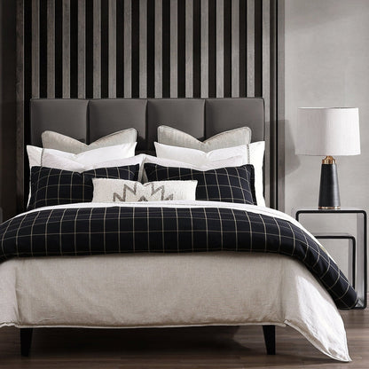 Windowpane Plaid Duvet Cabin Rugs and Furnishings