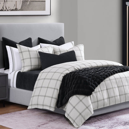 Windowpane Plaid Duvet Cabin Rugs and Furnishings