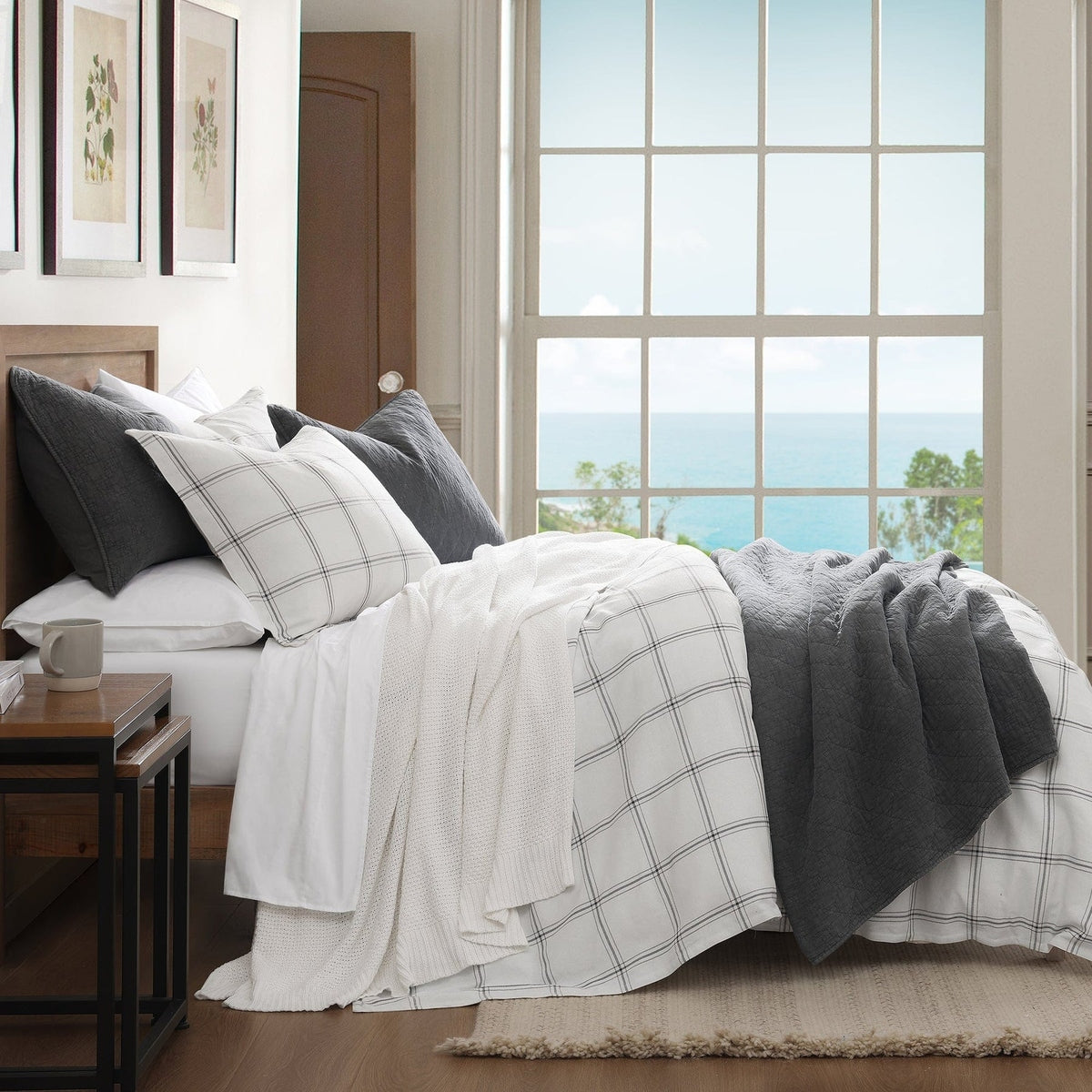 Windowpane Plaid Duvet Cabin Rugs and Furnishings