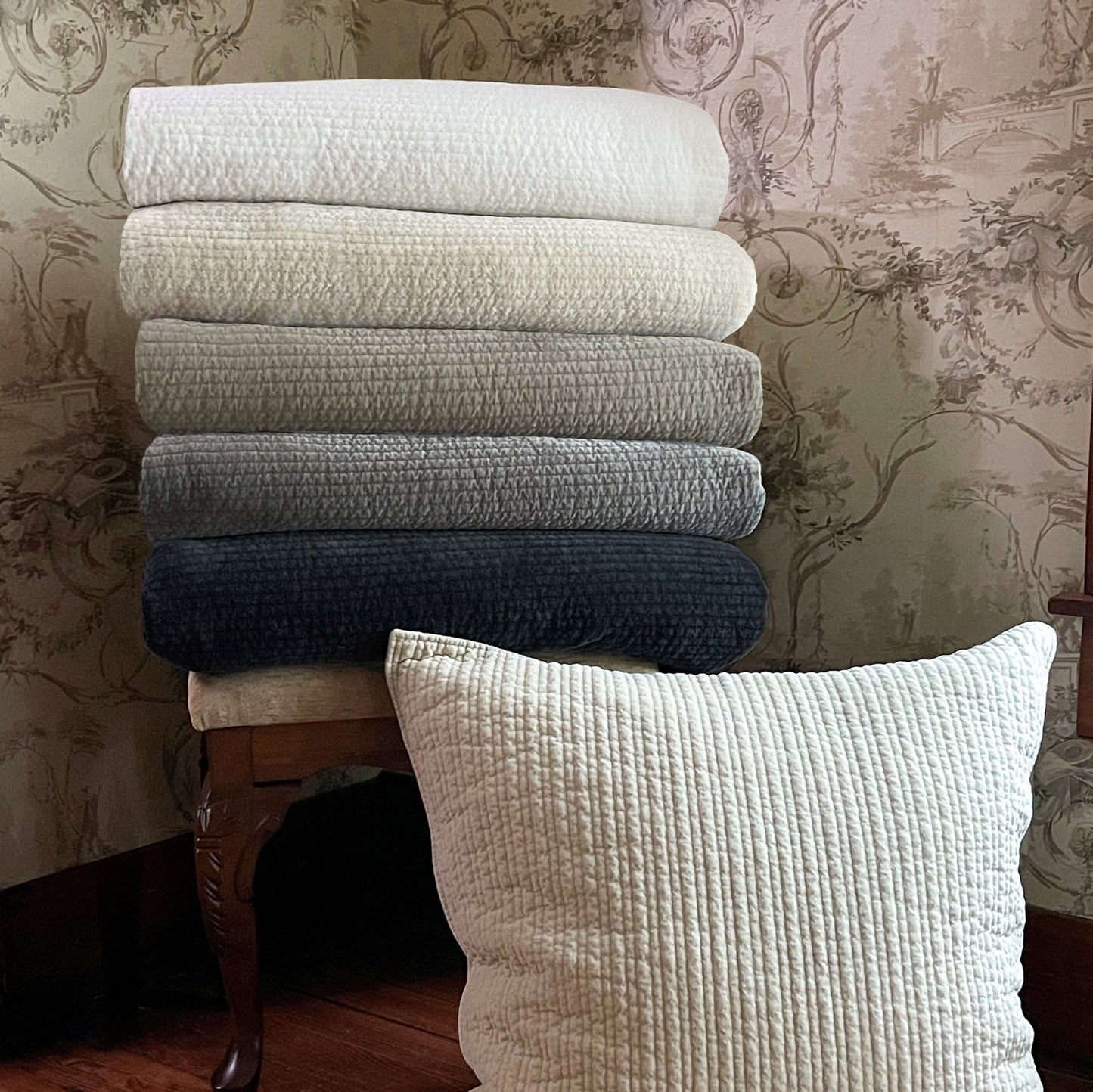 Stonewashed Cotton Velvet Quilt