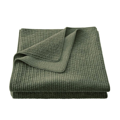 Stonewashed Cotton Velvet Quilt Cabin Rugs and Furnishings