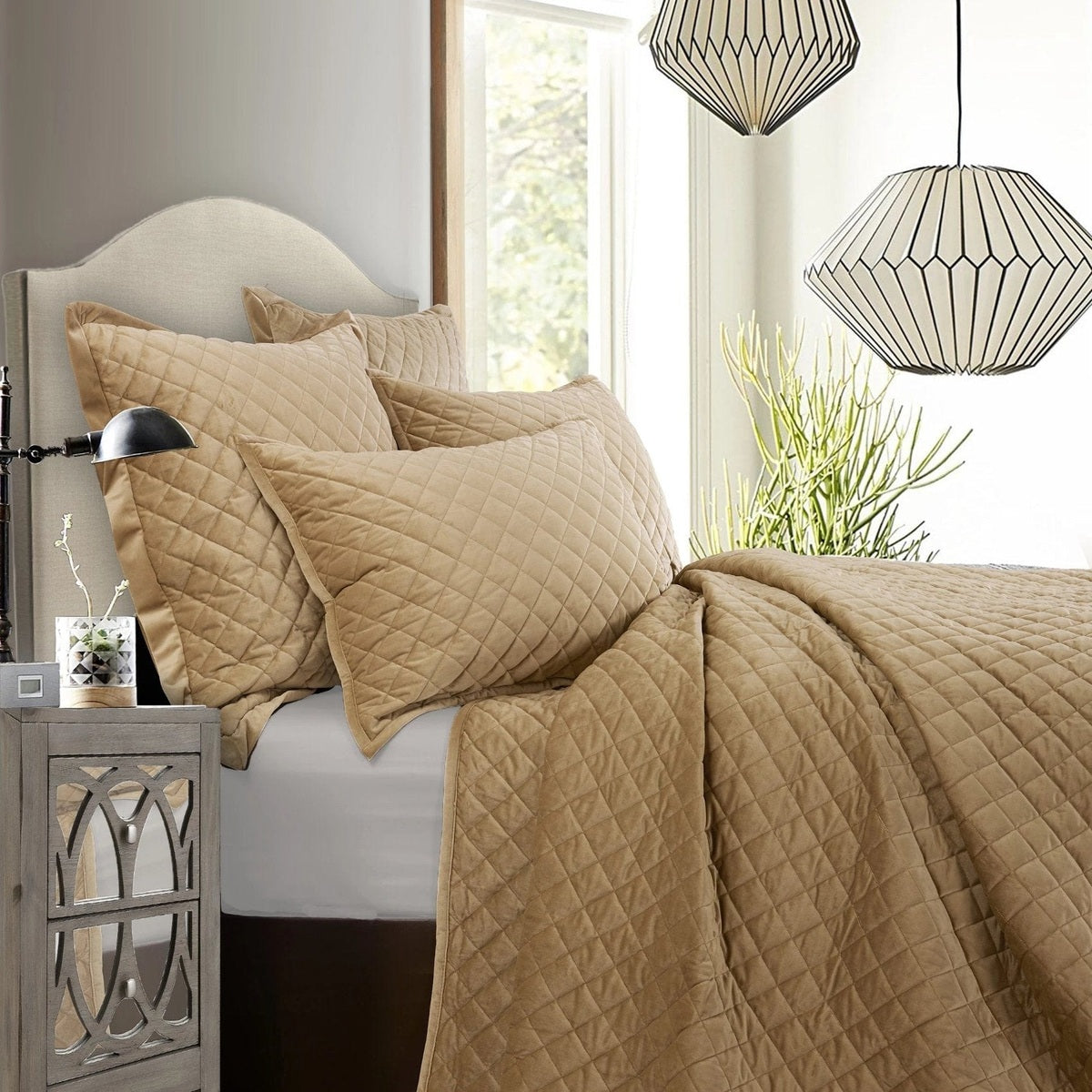 Velvet Diamond Quilted Euro Sham Cabin Rugs and Furnishings