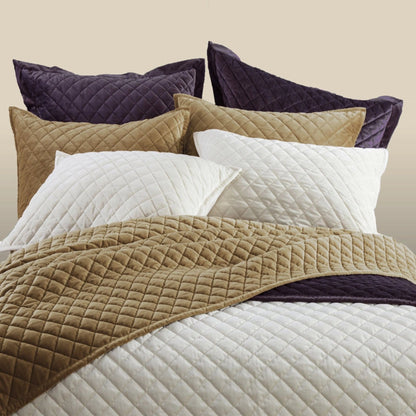 Velvet Quilted Pillow Sham Set Cabin Rugs and Furnishings