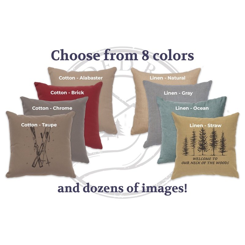 "Mountain Time" Image Pillow - Linen Natural