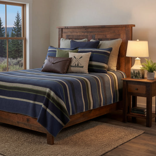 Wooded River Lapis Valley Bedspread Set