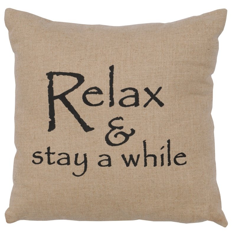 "Relax" Image Pillow - Linen Natural