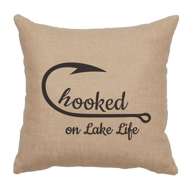 "Hooked" Image Pillow - Linen Natural