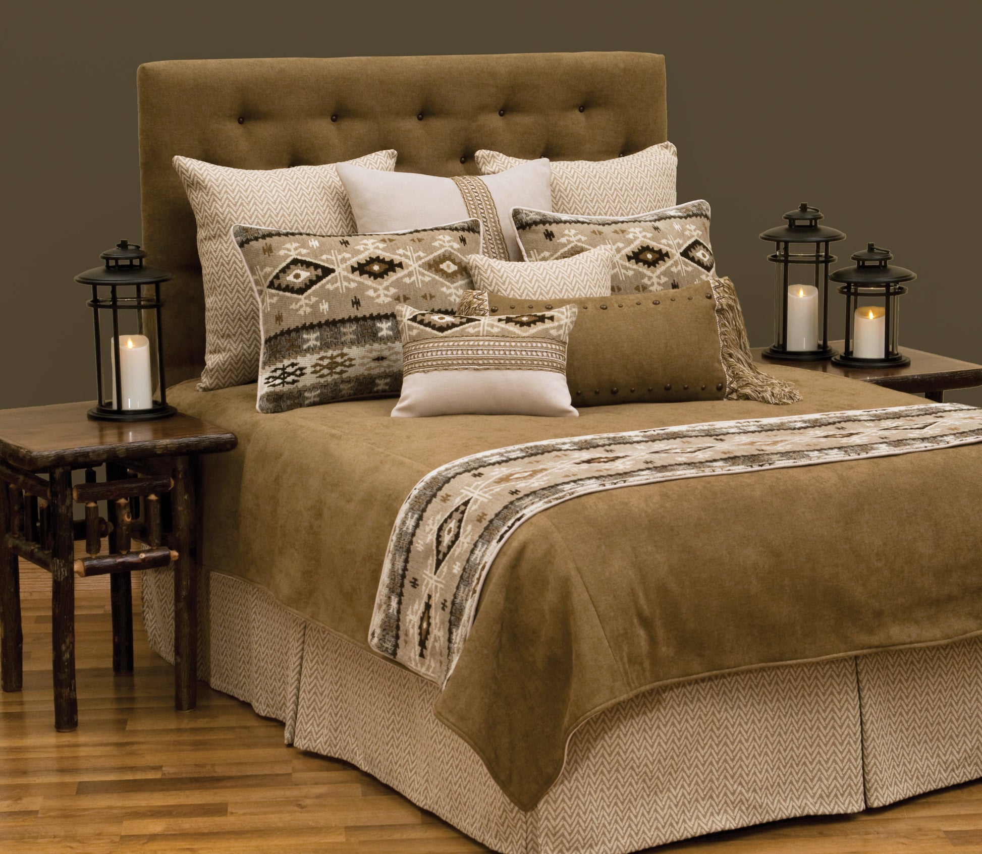 Mountain Storm Bed Skirt by Wooded River