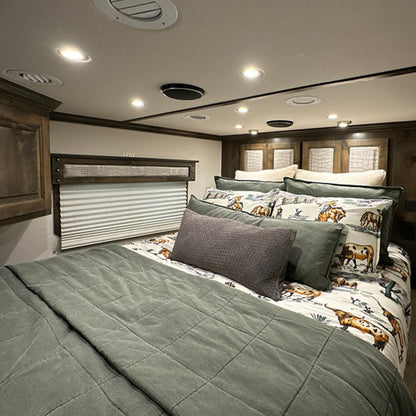 Ranch Life Reversible Duvet Cover Set Cabin Rugs and Furnishings