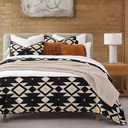 High Desert Chenille Duvet Cover Set Cabin Rugs and Furnishings