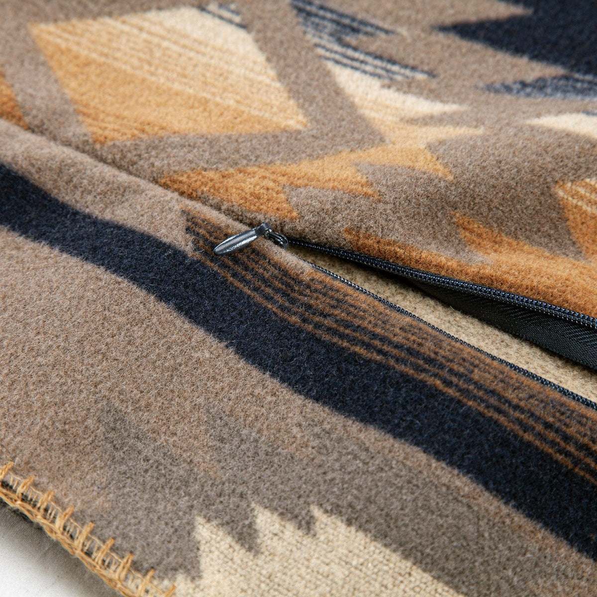 Taos Wool Blend Self Cuff Pillowcase Cabin Rugs and Furnishings