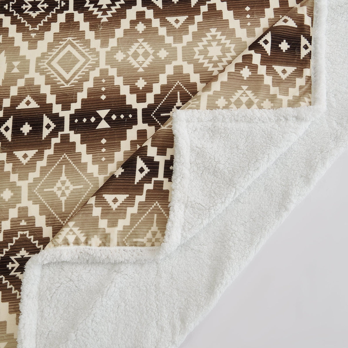 Chalet Aztec Campfire Sherpa Throw Cabin Rugs and Furnishings