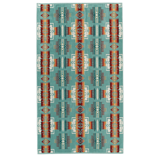 Chief Joseph Aqua Oversized Spa Towel - Retreat Home Furniture