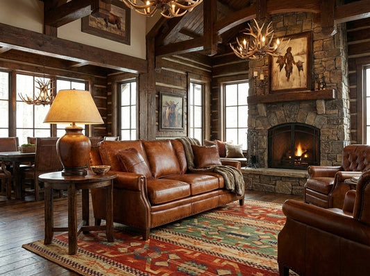 Pendleton Anasazi Rug In Lodge Style Room