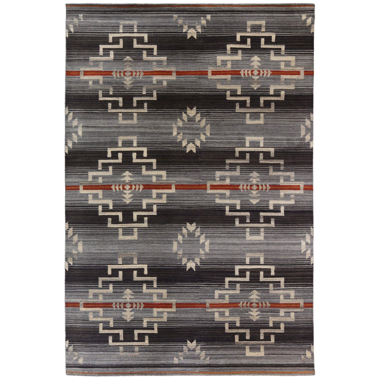 Santa Fe Estancia Charcoal Rug – cabin lodge area rug