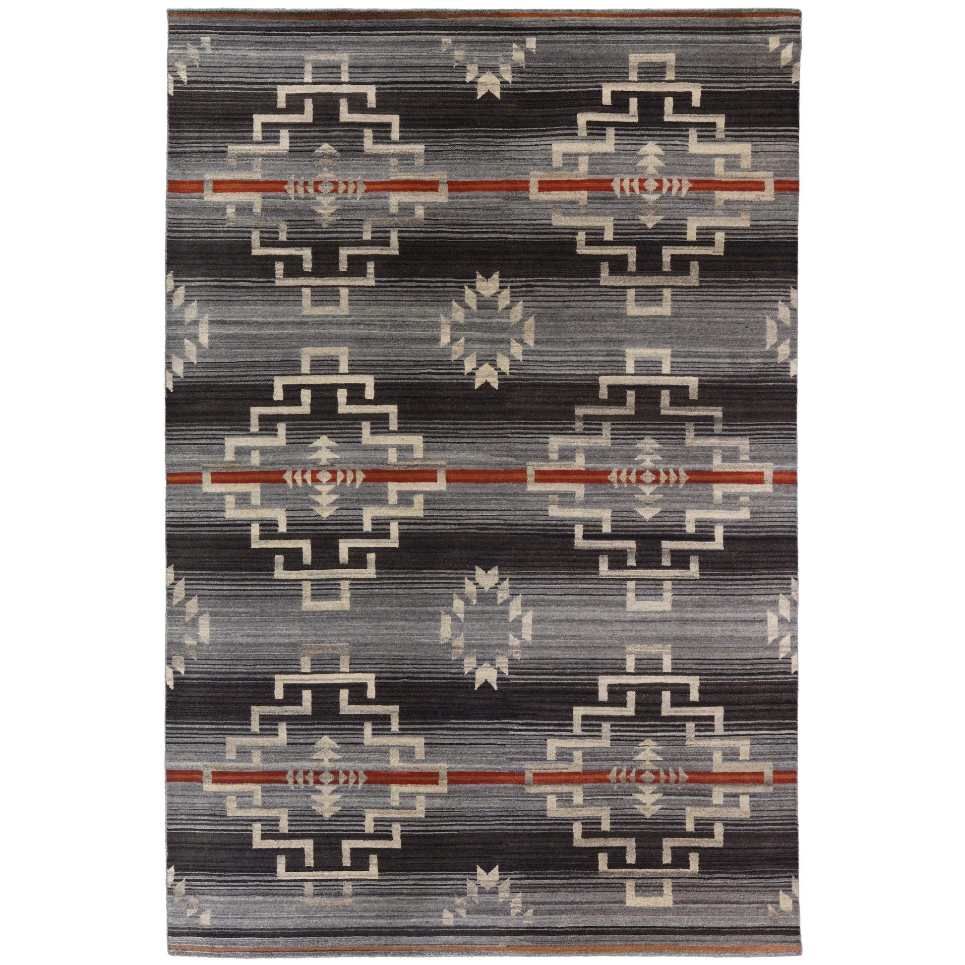 Santa Fe Estancia Charcoal Rug – cabin lodge area rug