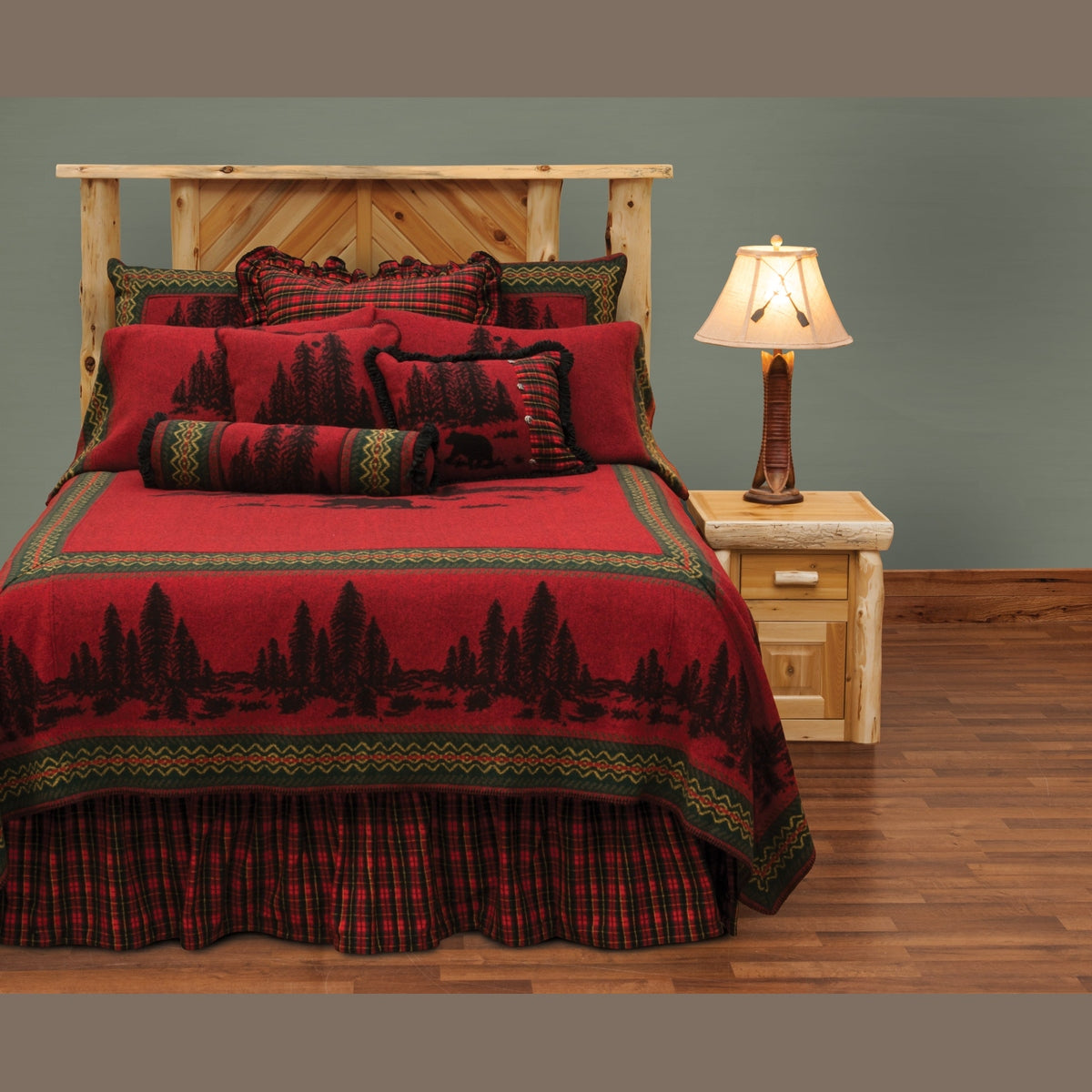 Wooded River Bear Euro Sham