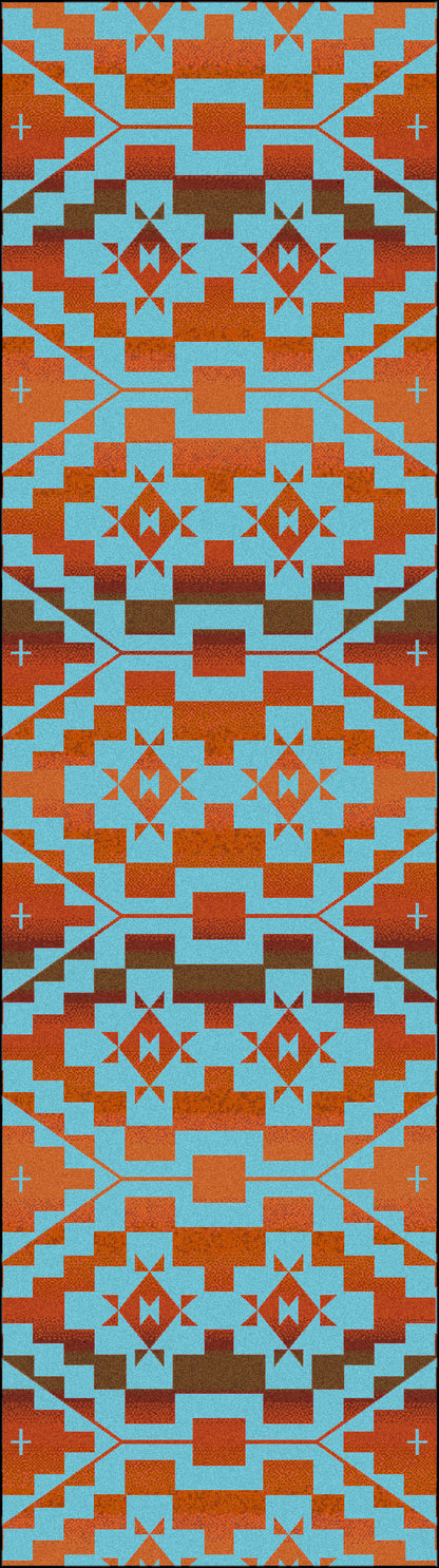 Sacred Trail Rug – Red Burst – lifestyle