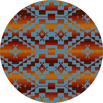 Sacred Trail Rug – Red Burst – alternate view