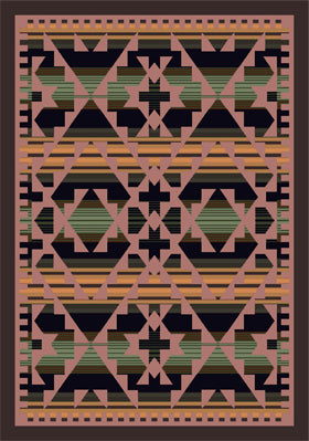 Saddle Blanket Rug – Periwinkle – close up