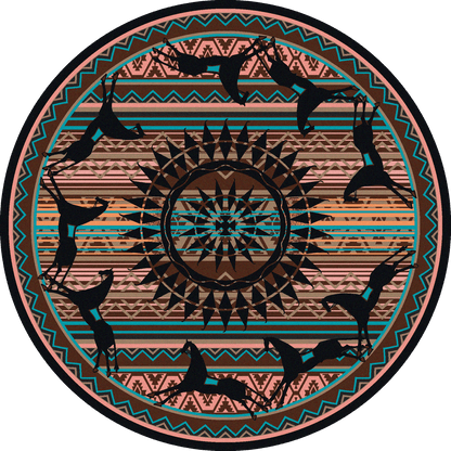 Ghost Rider Rug – Turquoise – alternate view