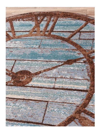 Ocean Time Rug – Blue – alternate view