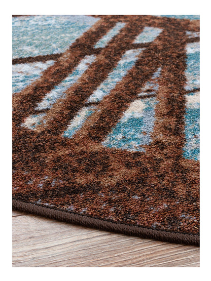 Ocean Time Rug – Blue – pattern detail